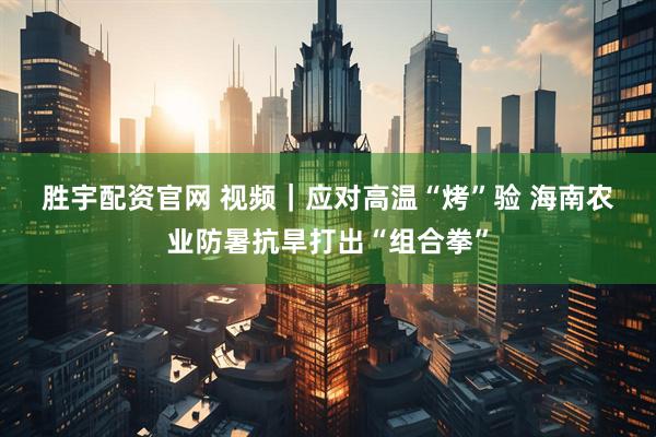 胜宇配资官网 视频｜应对高温“烤”验 海南农业防暑抗旱打出“组合拳”